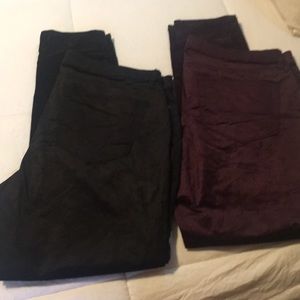 Lot of 2 velour jeggings